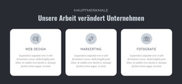 Unsere Arbeit Verändert Unternehmen - HTML-Landingpage