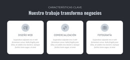 Nuestro Trabajo Transforma Negocios: Página De Destino HTML