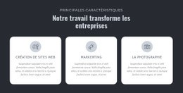 Conception Du Site Pour Notre Travail Transforme Les Entreprises