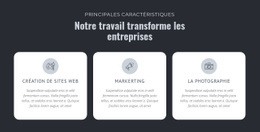 Superbe Page De Destination Pour Notre Travail Transforme Les Entreprises