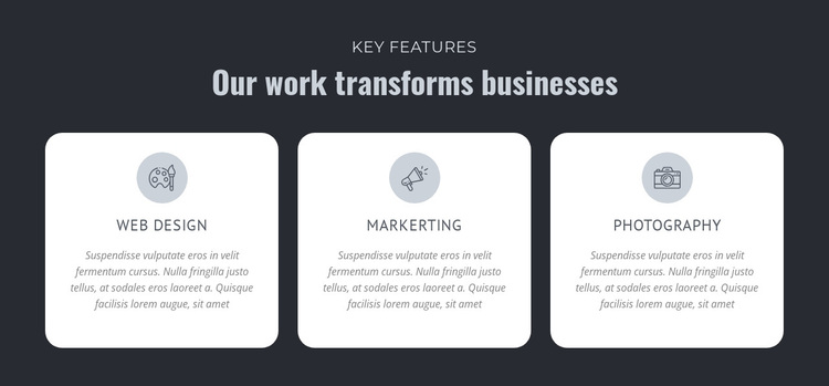 Our work transforms businesses Joomla Page Builder