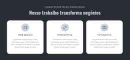 Nosso Trabalho Transforma Negócios Modelo De Código Aberto