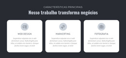 Nosso Trabalho Transforma Negócios - Modelo De Página De Destino