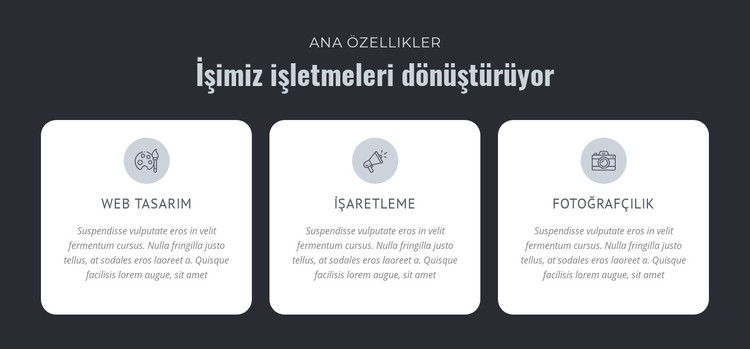 İşimiz işletmeleri dönüştürüyor CSS Şablonu