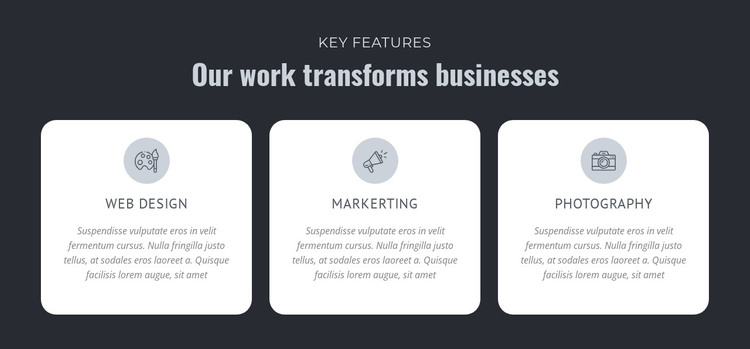 Our work transforms businesses Web Design