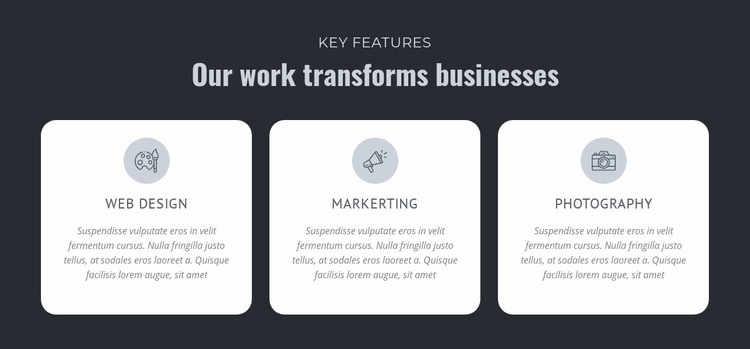 Our work transforms businesses Webflow Template Alternative