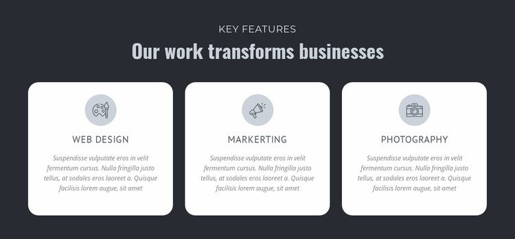 Our work transforms businesses Website Design