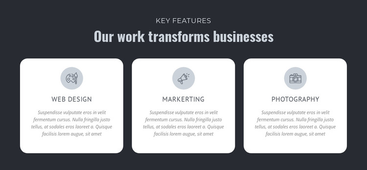 Our work transforms businesses WordPress Theme