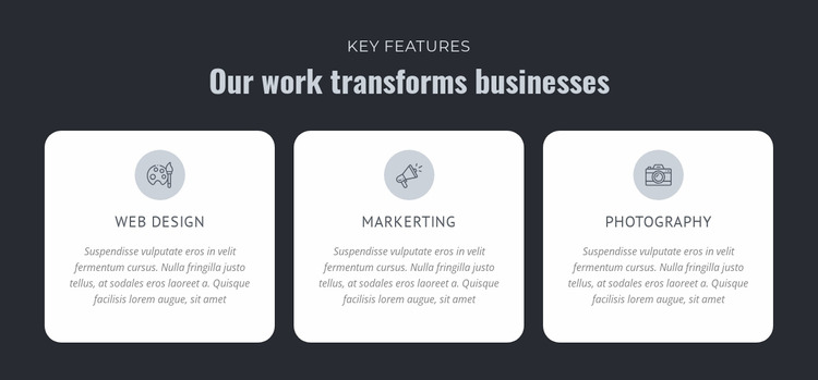 Our work transforms businesses WordPress Website Builder