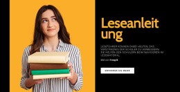Effektives Lesen - Gebrauchsfertige Landingpage