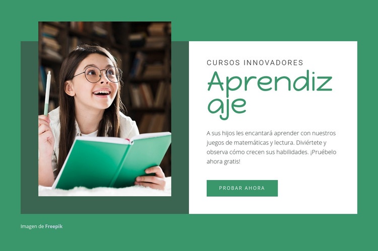 Cursos y programas educativos Página de destino