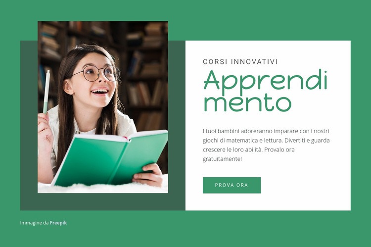 Corsi e programmi educativi Costruttore di siti web HTML