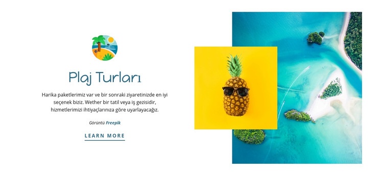 Bora Bora şnorkel Web Sitesi Mockup'ı