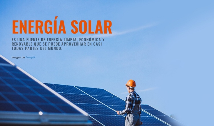 Productos de energía solar Creador de sitios web HTML