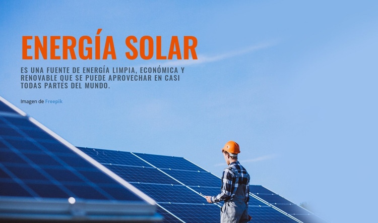 Productos de energía solar Página de destino