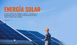 Productos De Energía Solar - Descarga De Plantilla HTML