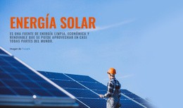 Productos De Energía Solar Plantilla De Una Página