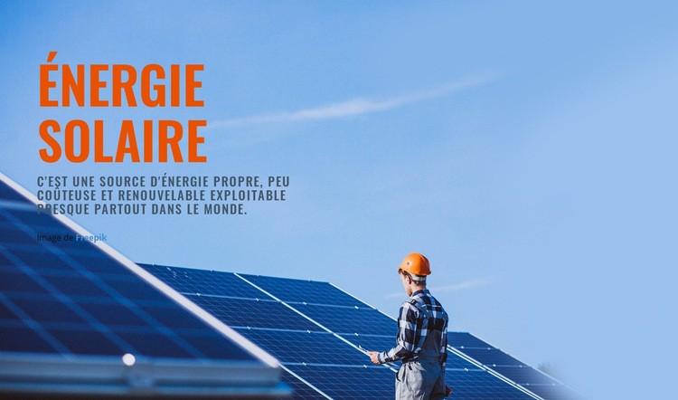 Produits d'énergie solaire Modèles de constructeur de sites Web