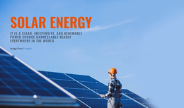 Solar Energy Products One Page Template