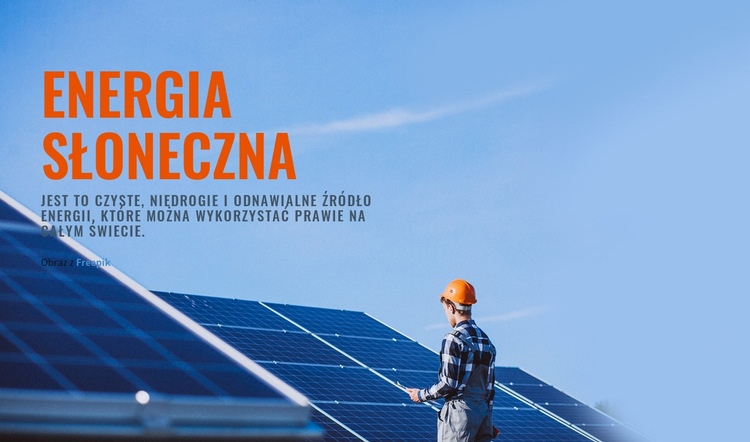 Produkty energii słonecznej Szablony do tworzenia witryn internetowych