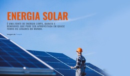 Design De Site Pronto Para Uso Para Produtos De Energia Solar