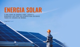 Produtos De Energia Solar - Inspiração Da Página De Destino