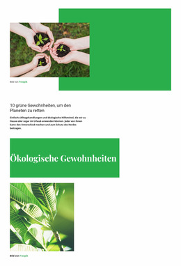 Ökologische Gewohnheiten Grüne Farbe