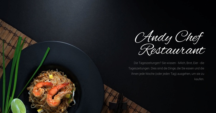 Chef Restaurant Essen Website-Modell