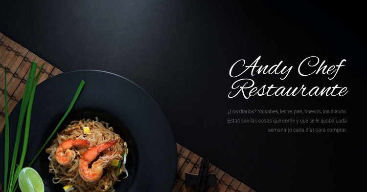 Comida de restaurante chef Creador de sitios web HTML
