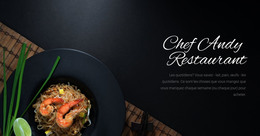 Chef Restaurant Nourriture – Page De Destination HTML