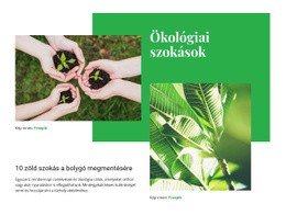Ökológiai Szokások - Egyszerű Webhelysablon