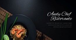 Cibo Del Ristorante Dello Chef - Pagina Di Destinazione HTML5