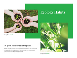Ecology Habits - Page Theme