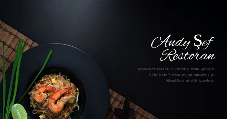 Şef restoran yemek Web sitesi tasarımı