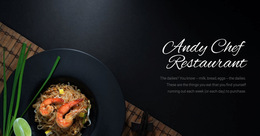 Ready To Use Website Builder For Chef Restaurant Food