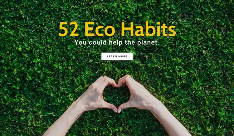 Ecofriendly habits CSS Template