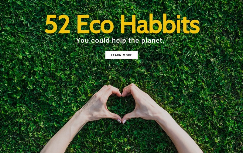 Ecofriendly habits Elementor Template Alternative