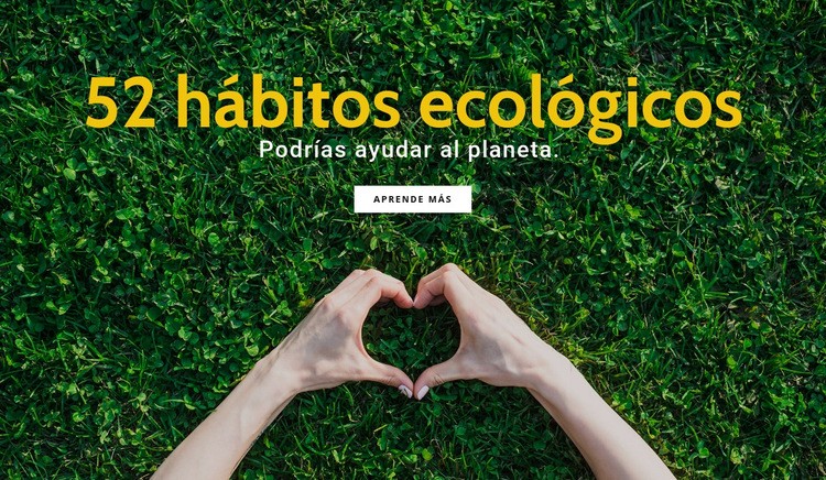 Hábitos ecológicos Plantillas de creación de sitios web