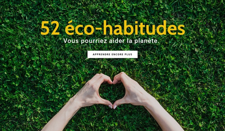 Habitudes écologiques Créateur de site Web HTML