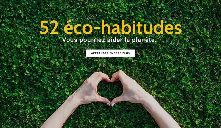 Habitudes écologiques Maquette de site Web