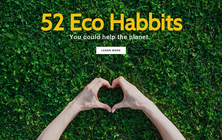 Ecofriendly habits Homepage Design