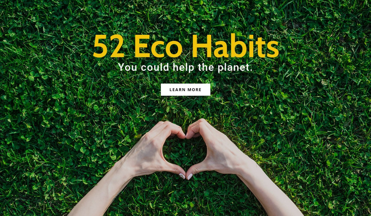 Ecofriendly habits Joomla Page Builder