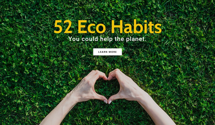 Ecofriendly habits One Page Template