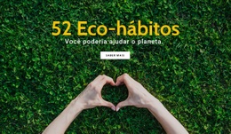 Modelo HTML5 Incrível Para Hábitos Ecológicos