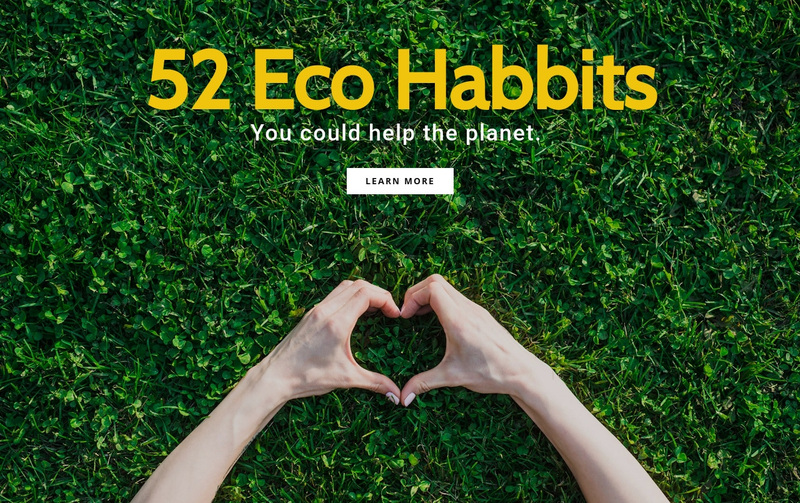 Ecofriendly habits Web Page Design