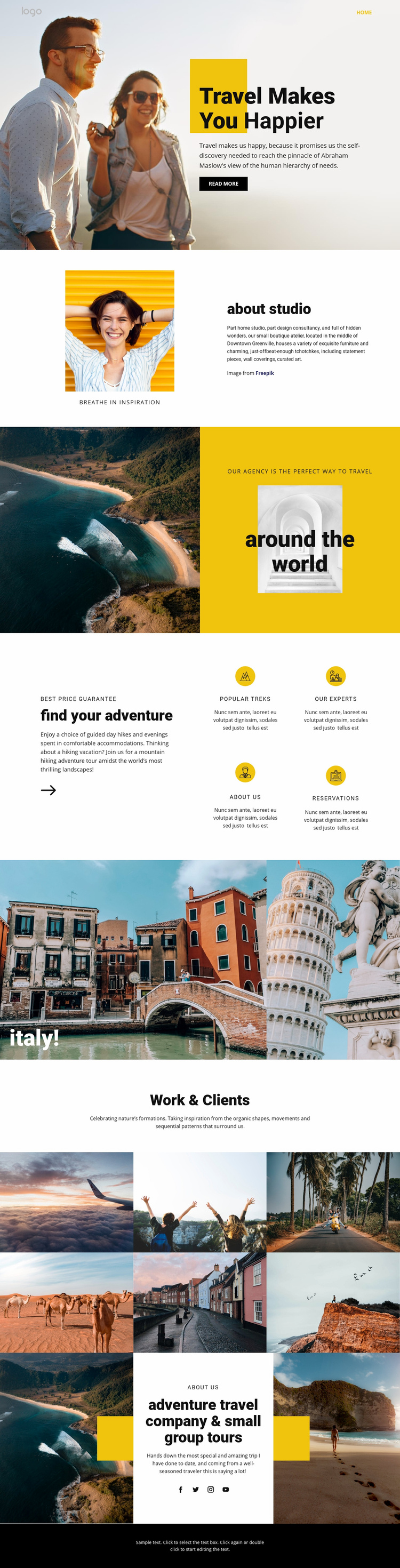 Get happier with great travel Wix Template Alternative