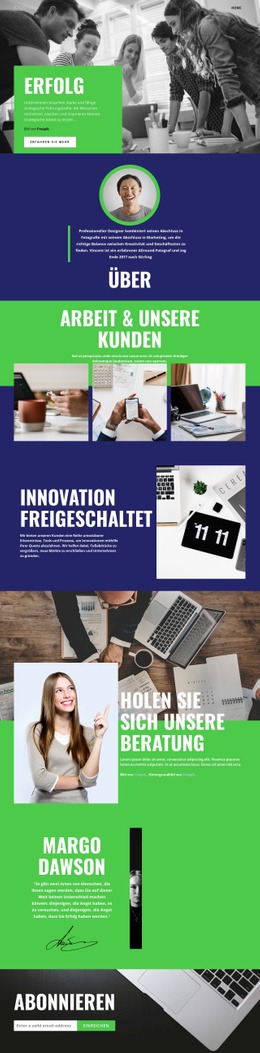 Premium-Website-Design Für Erfolg Des Geschäftsteams