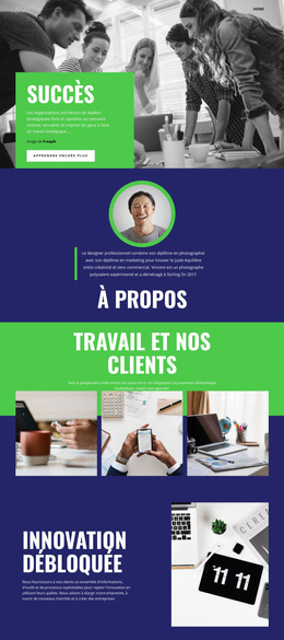 Succès De L'Équipe Commerciale – Thème WordPress Par Glisser-Déposer