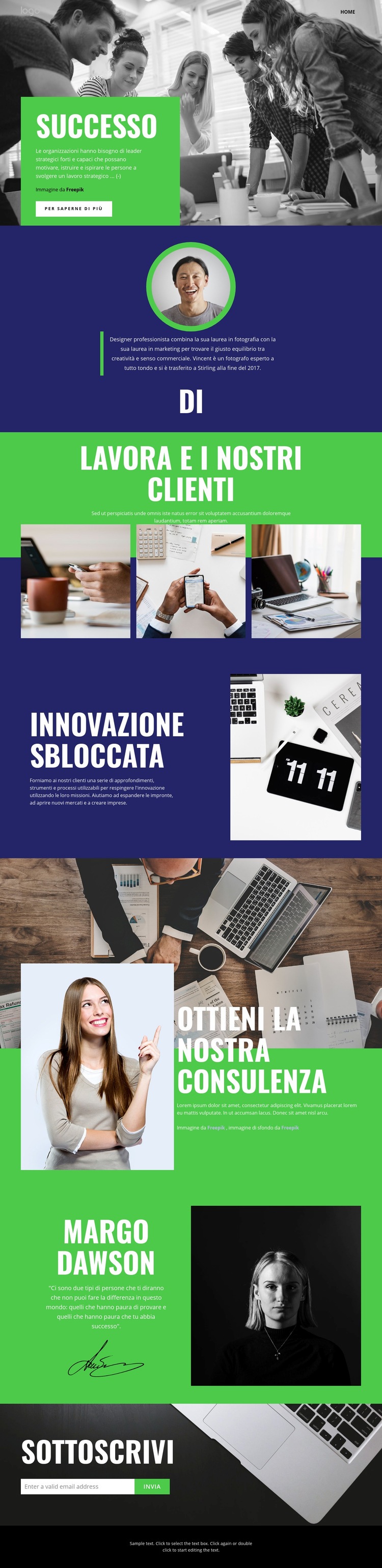 Successo del team aziendale Modelli di Website Builder