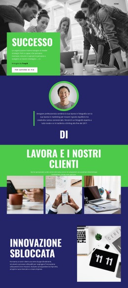 Successo Del Team Aziendale - Mockup Del Sito Web PSD